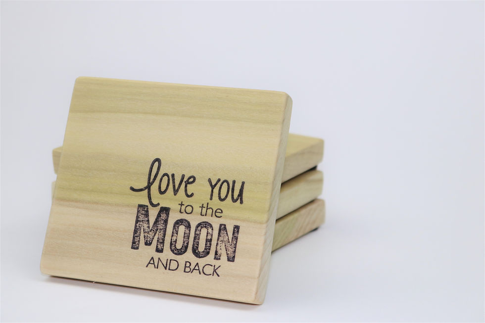 "Love you to the Moon and Back" Coasters - Set of 4