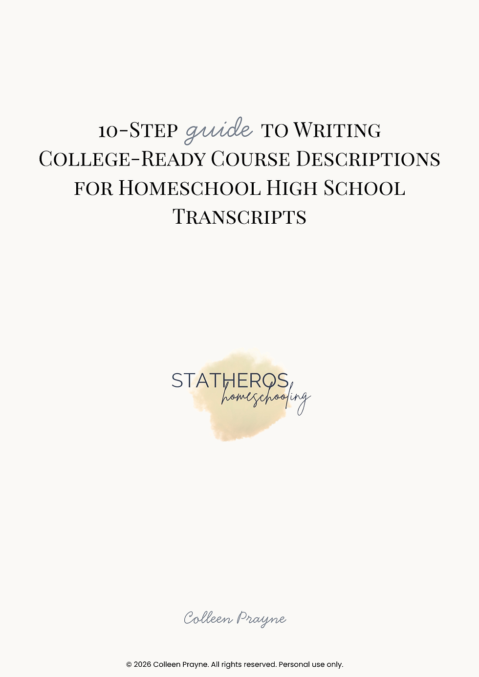 Thumbnail: Homeschool High School Transcript Course Descriptions