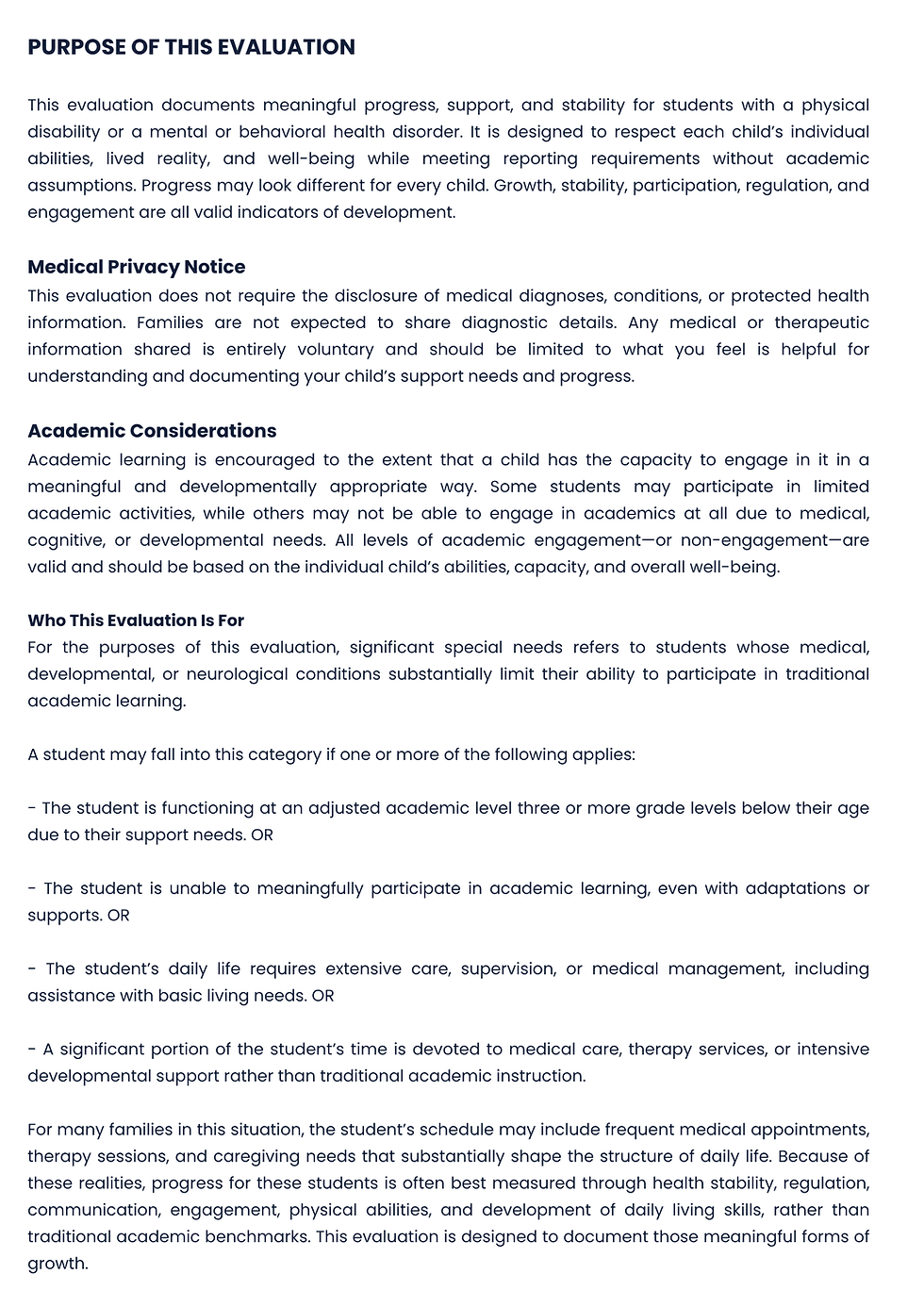 Miniatura: Support and Development Parent Evaluation(included for Academy membe