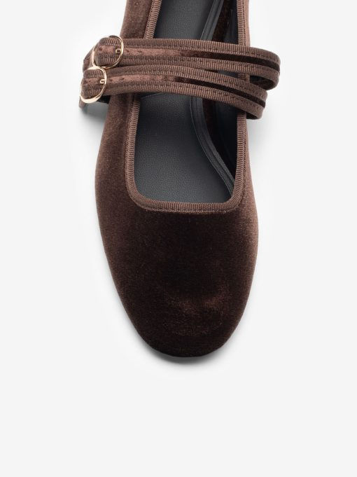 Miniature : Ballerines Mary Jane en velours