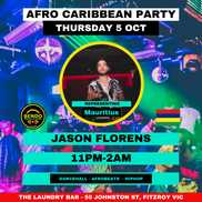 Bendo Thursday Naarm - The Biggest Afro Caribbean Vibe in Melbourne - Thursday 5 October 2023 - 9pm until 2am at Laundry Bar - 50 Jonhston street Fitzroy VIC - The Best Djs every week - Jason Florens from Mauritius will play from 11pm until 2am Dancehall - Afrobeats - HipHop