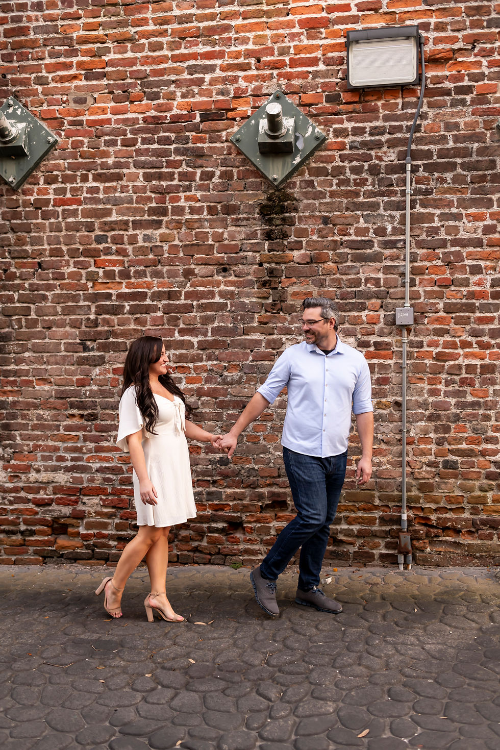 Ansley and Jon's engagement session in Savannah, Georgia by a Savannah Wedding Photographer.