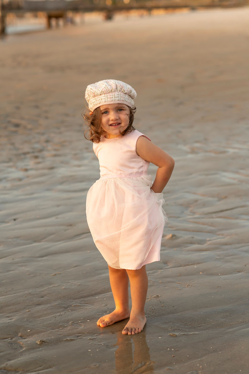 The Elwood family's family portraits on Tybee Island Beach in Savannah, Georgia.