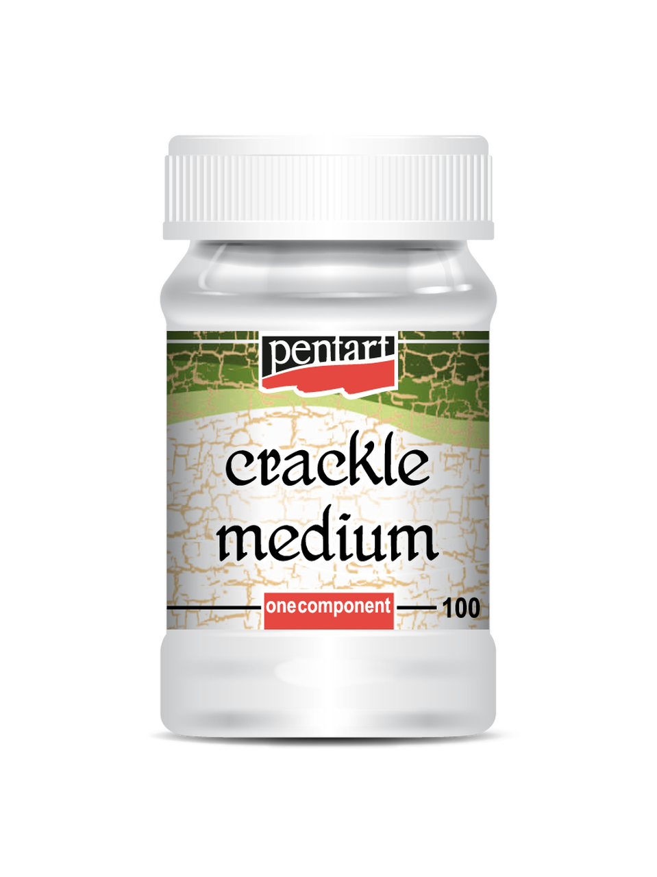 Pentart crackle medium one component 100 crafting product jar.