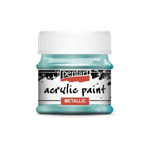 Turquoise Acrylic Paint Metallic 50 ml Mara's Site
