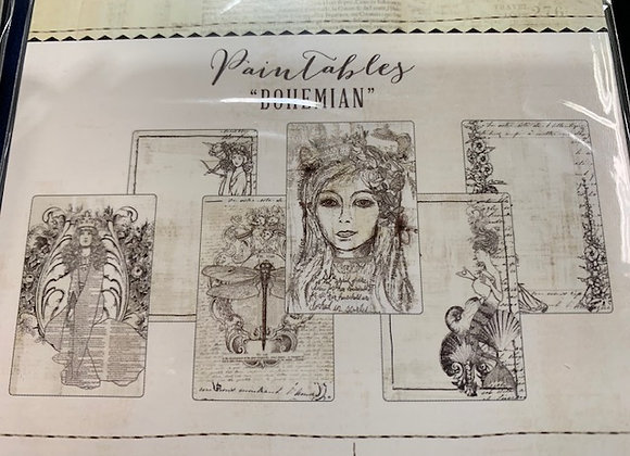 Paintables 'Bohemian' paper craft sheets with intricate line art designs.