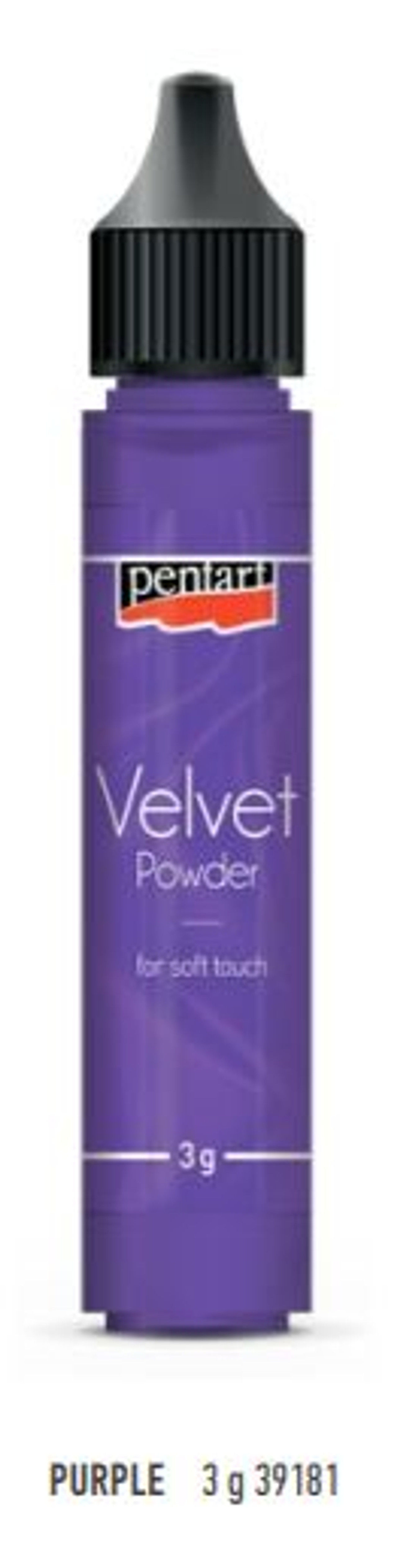 Purple bottle of Velvet Powder for soft touch.