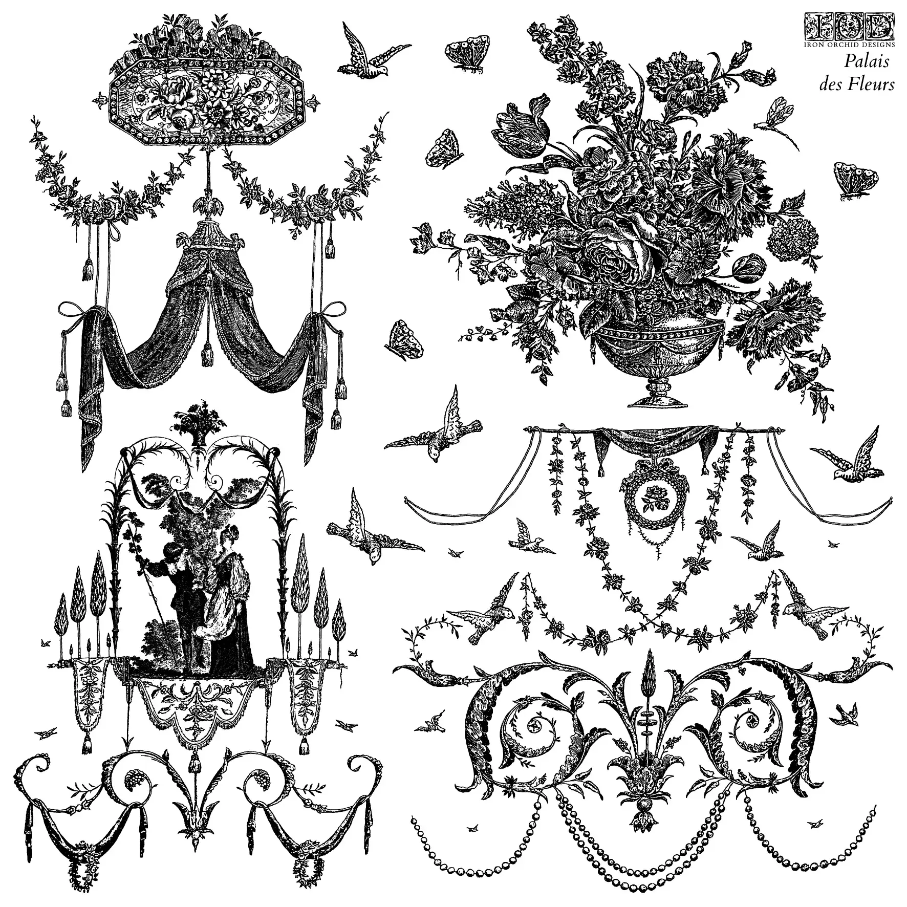 Palais des Fleurs 12x12 IOD Stamp™