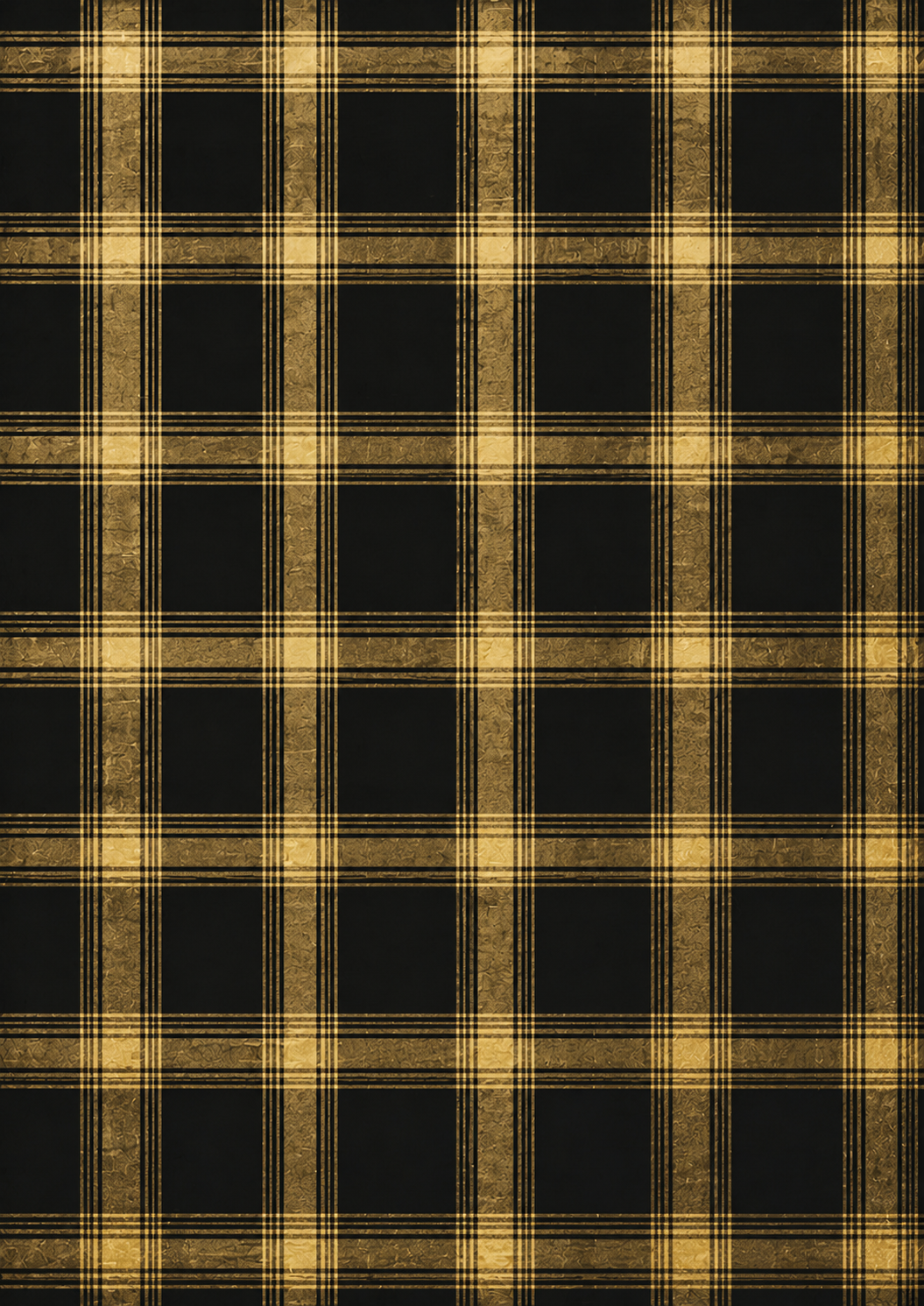 Large Plaid Black & Gold DP53