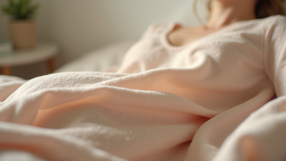 Close-up view of soft fabric texture used in nightwear