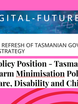 Policy Position - Tasmania’s Digital Harm Minimisation Policy for Aged Care, Disability and Child Services