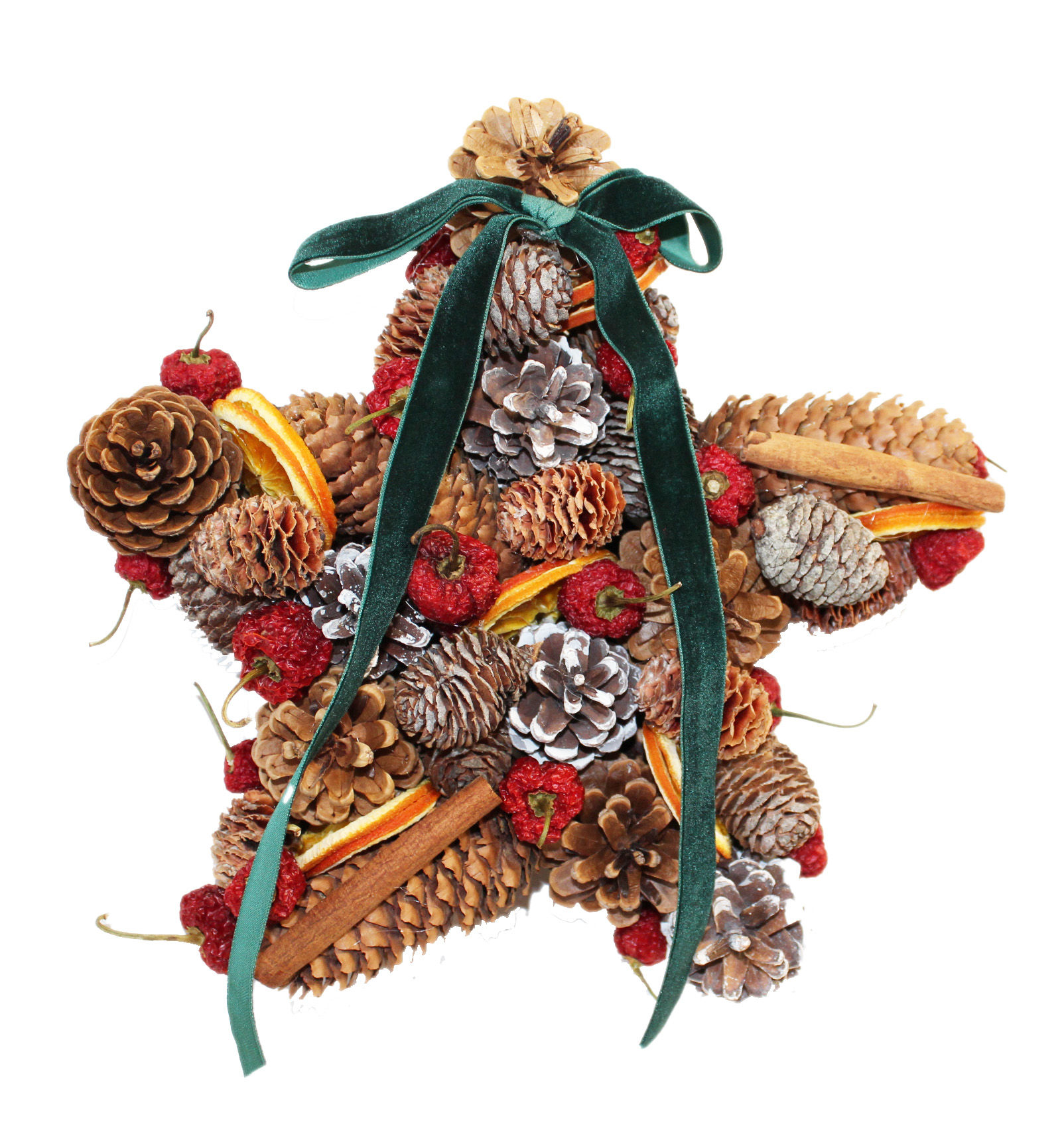Dried Orange, Cone And Chilli Full Star Wreath