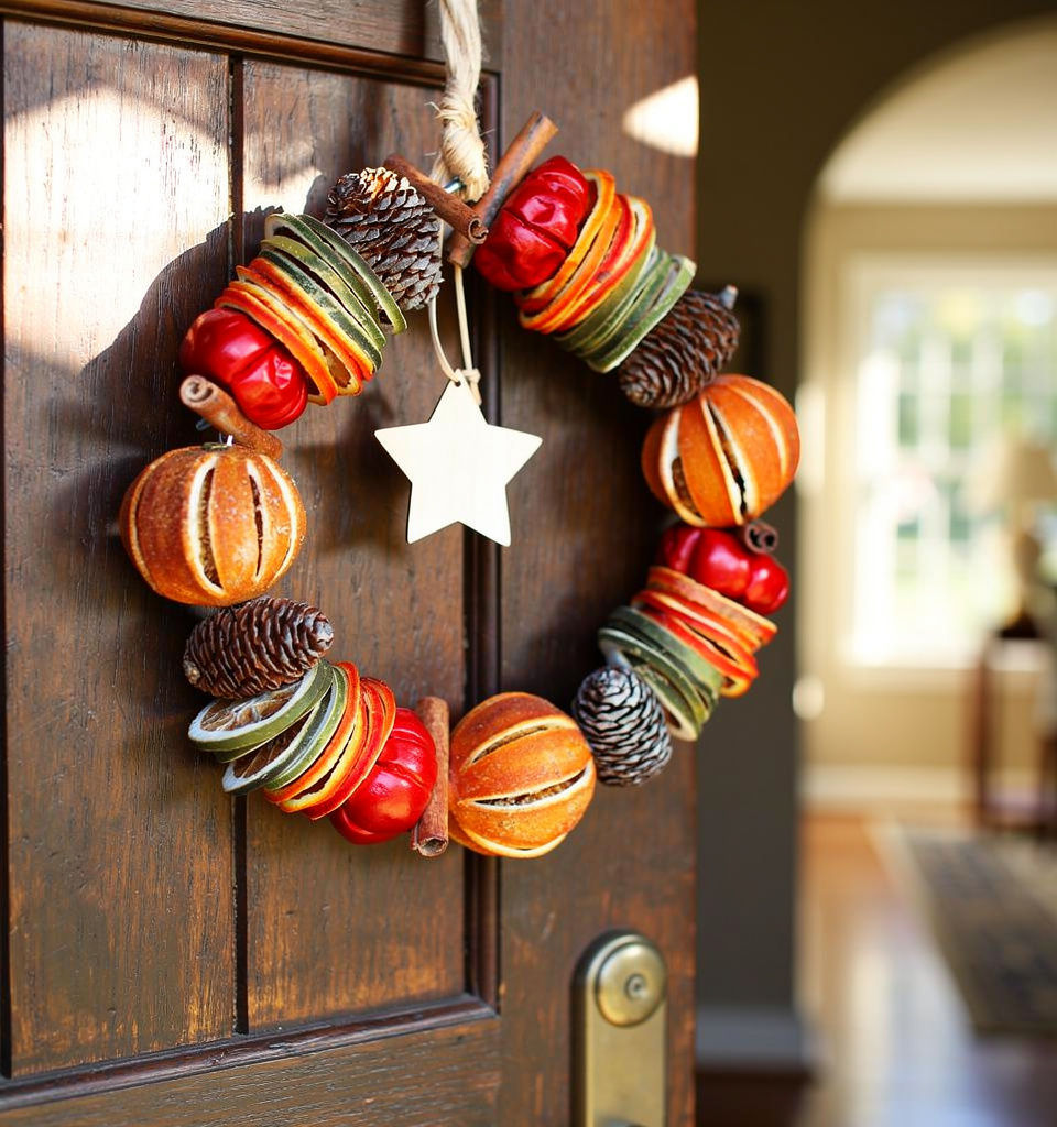 Christmas Orange Circle (available with wooden star)