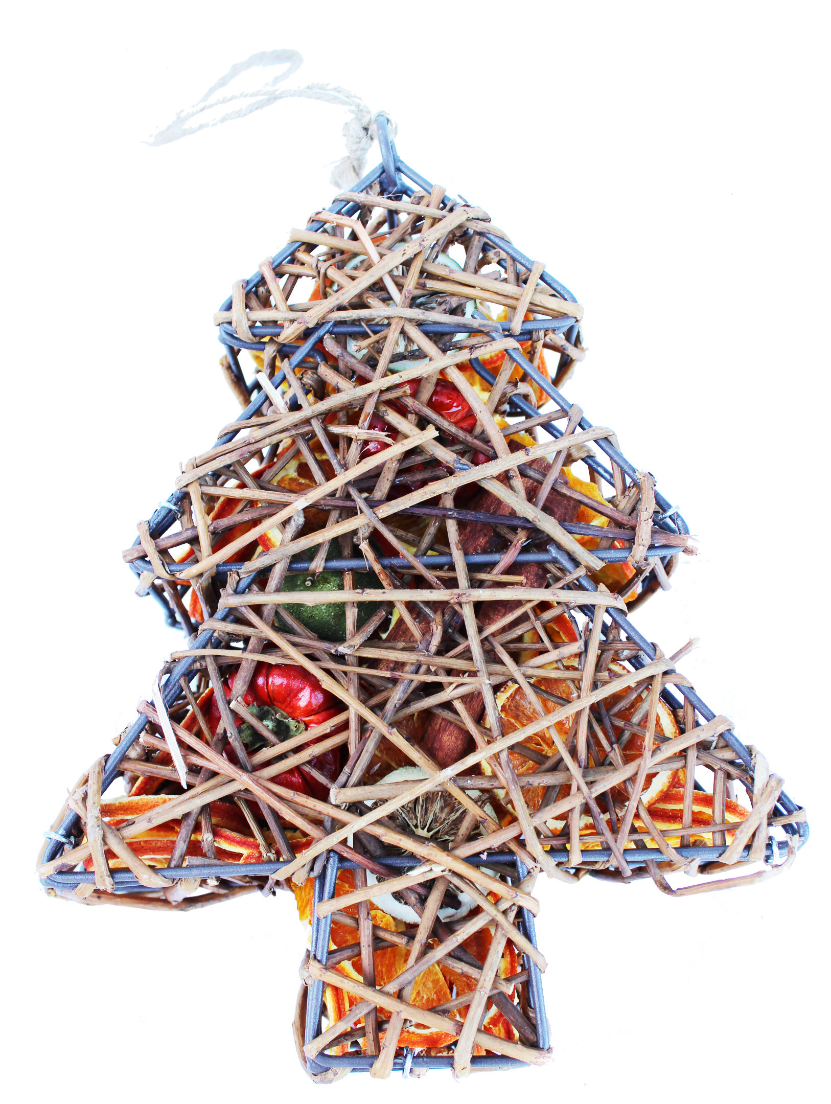 Wicker Fruit Christmas Tree