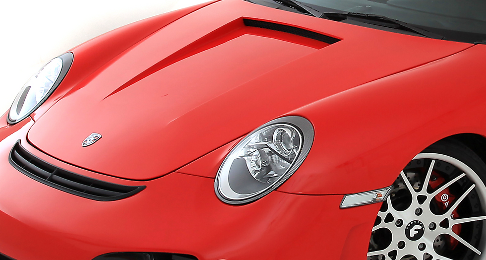 Thumbnail: Porsche 997 GTR Style Hood in Aluminum, Not Fiberglass