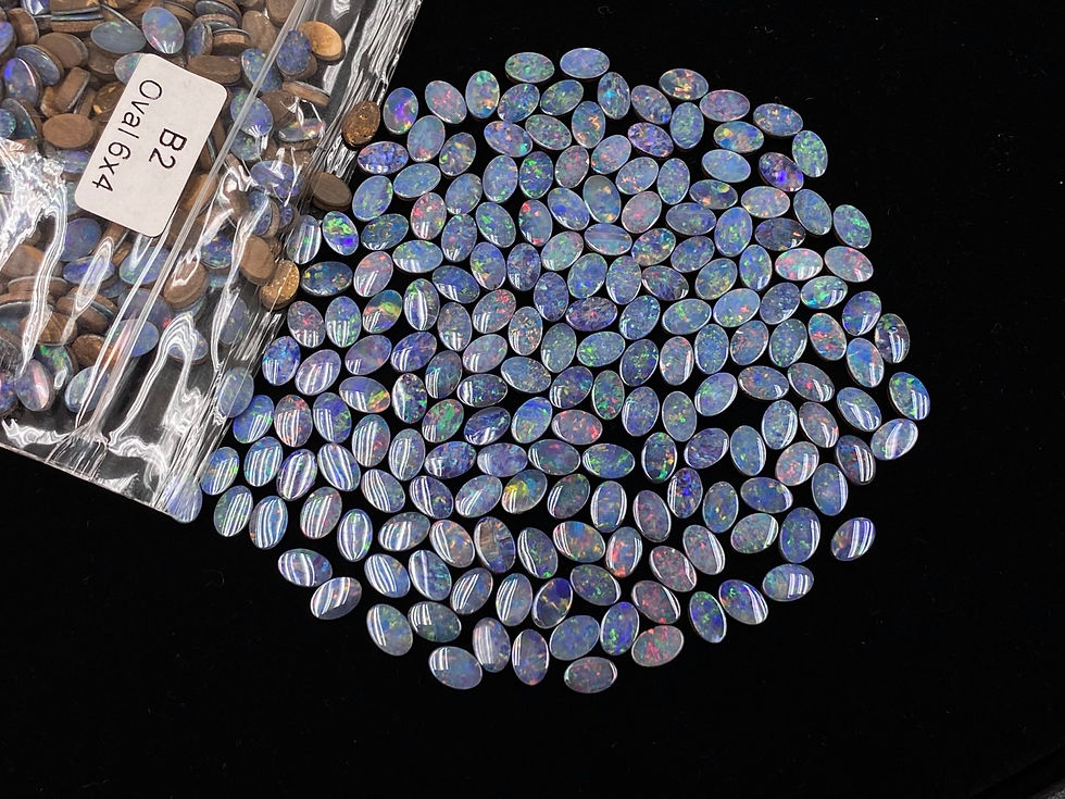 Thumbnail: Opal Doublet Oval 6x4mm