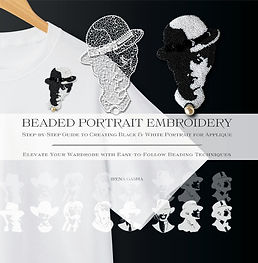 Beaded Portrait Embroidery: Step-by-Step Guide to Creating Black & White Portrait for Applique