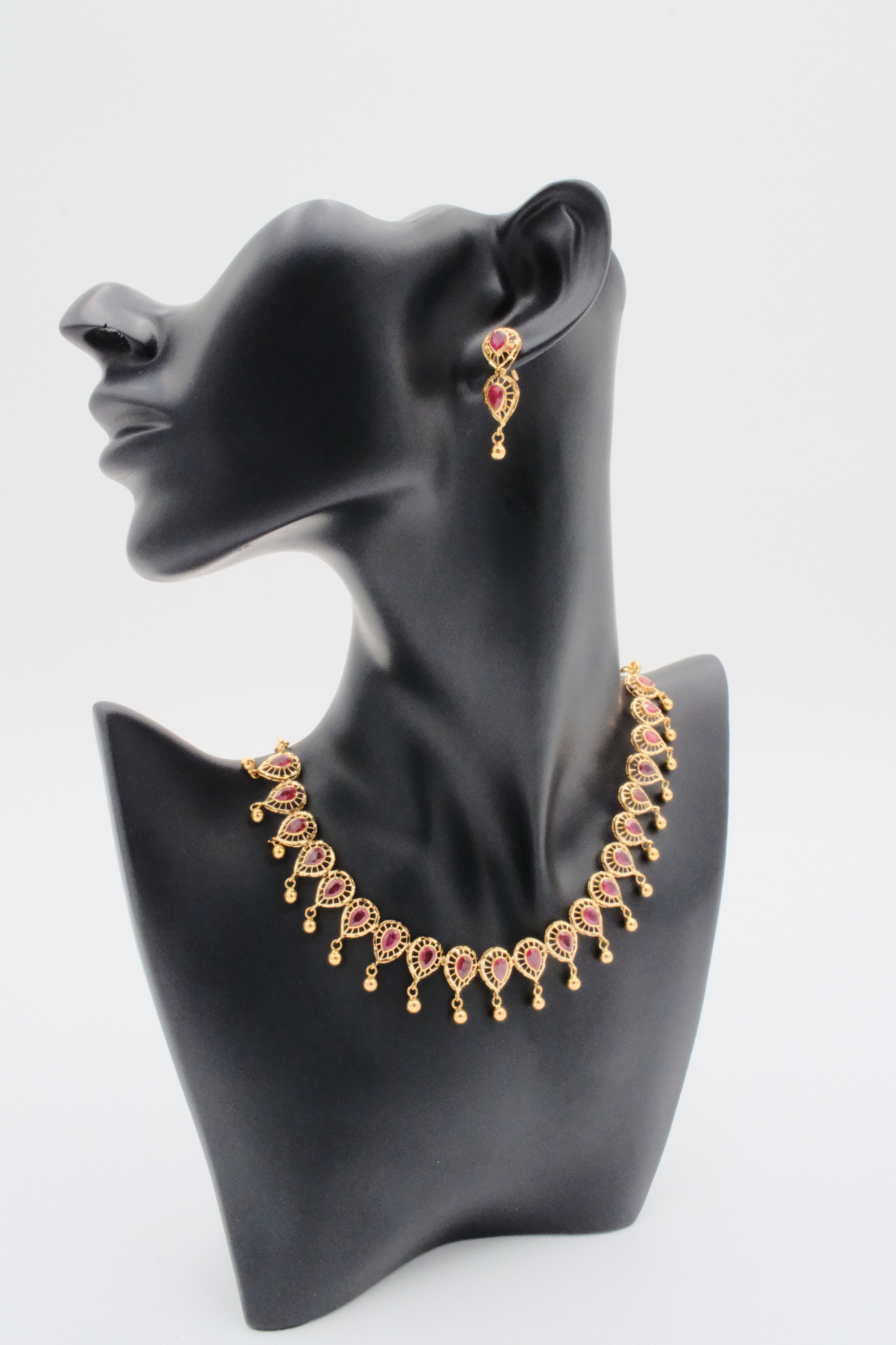 Aadhya Ruby Necklace Set