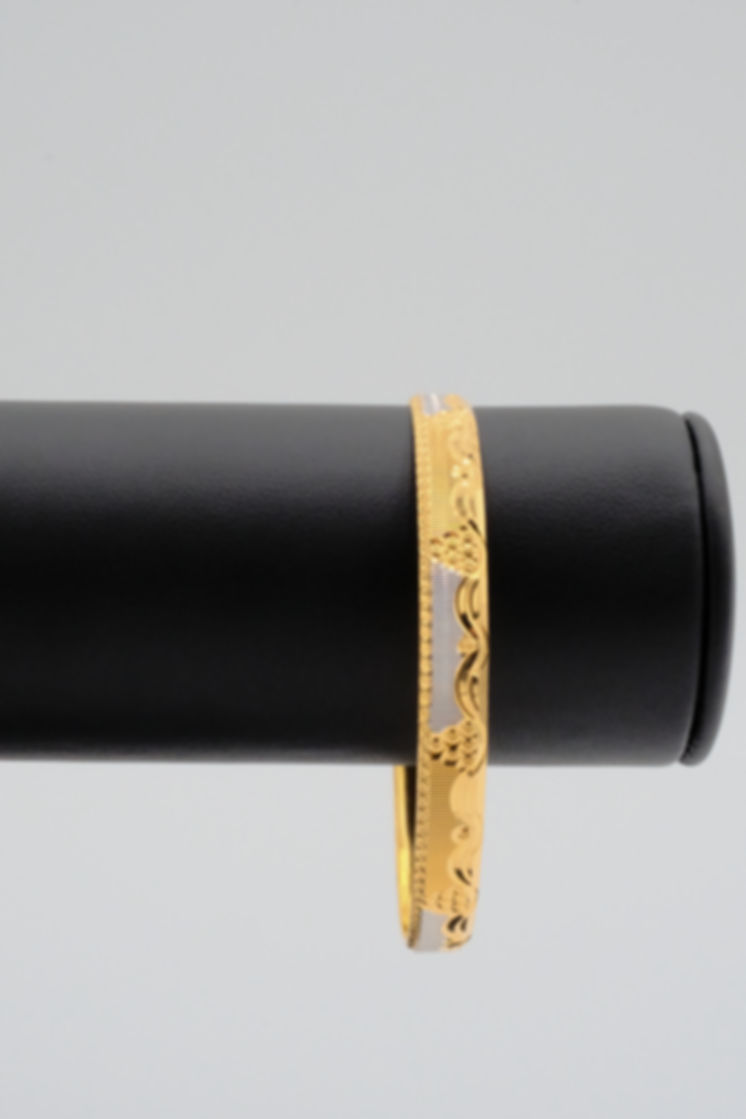 Two-Toned Patterned Bangle
