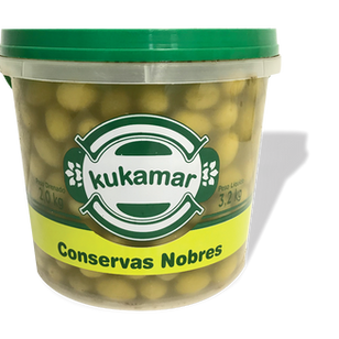 AZEITONA VERDE COM CAROÇO GRAÚDA (16X20) 2,0KG/14KG