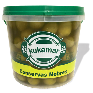 AZEITONA VERDE GORDAL COM CAROÇO (60X80) 2,0KG/14KG