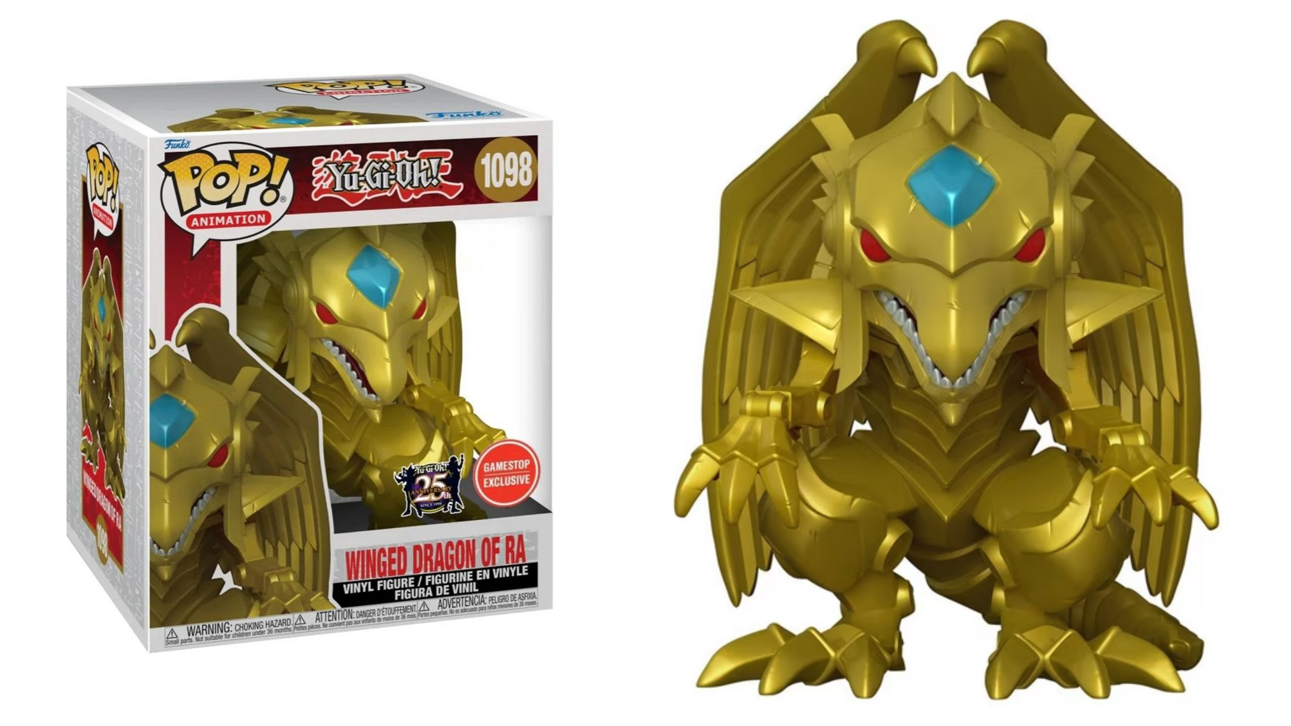 Yu-Gi-Oh : Winged Dragon of Ra Metallic , GameStop , Funko pop #1098