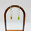 थंबनेल: Green & Orange Whirl Sea Glass Earrings
