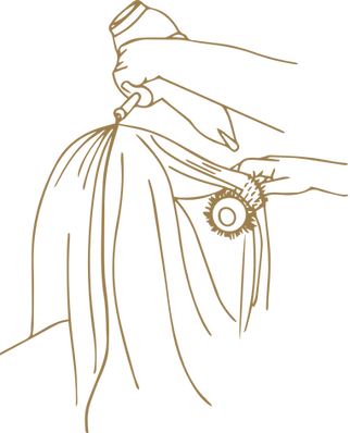 Blow Drying Illustration