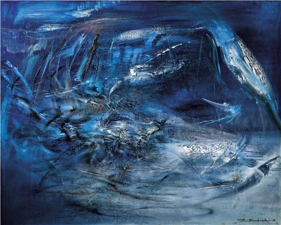 abstract water color zao chinese artist