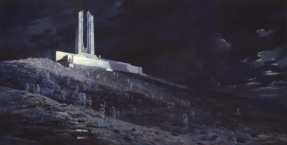 war memorials through art vimy ridge