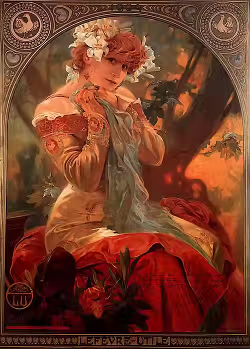 Art Nouveau illustration by Alfons Mucha history of Art Nouveau