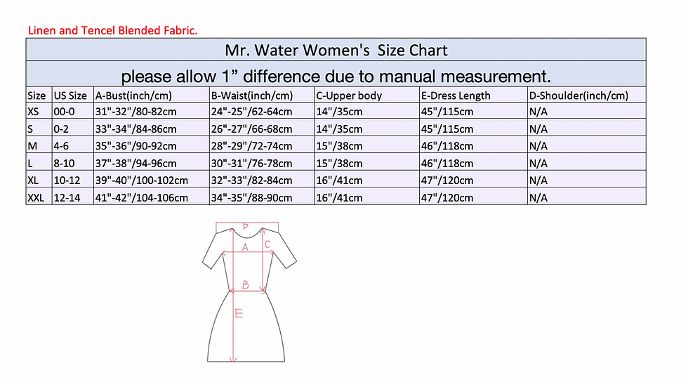 Thumbnail: size chart