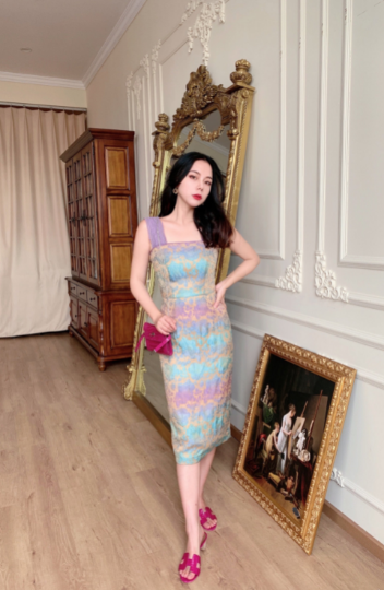 Thumbnail: Clearance-Women's Bodycorn Dress. Japanese Imported limited Fabric. Par