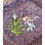 Thumbnail: Purple Wool Blend Cropped Jacket with Hand-Embroidered Flowers Tweed Short Lined