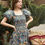 Thumbnail: Summer Flower Printed Women's Dress. Organic cotton/Linen Dress