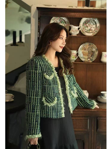 ジャケット・アウター Wool-Blend Cropped Tweed Blazer herlipto Grace Tweed Jacket