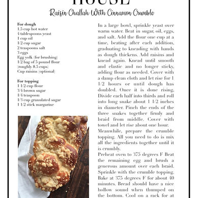 Raisin Challah with Cinnamon Crumble