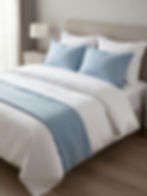 Freshly made bed and sanitized bedroom in the Miami to Jupiter area