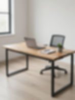 Organized home office desk after professional cleaning