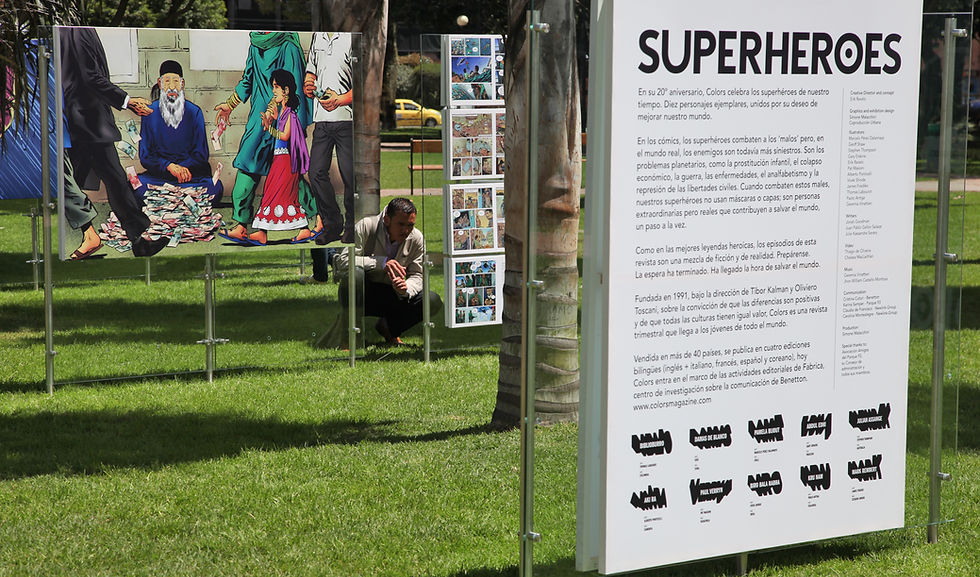 EXPOSICIÓN SUPERHEROES - REVISTA COLORS BENETTON