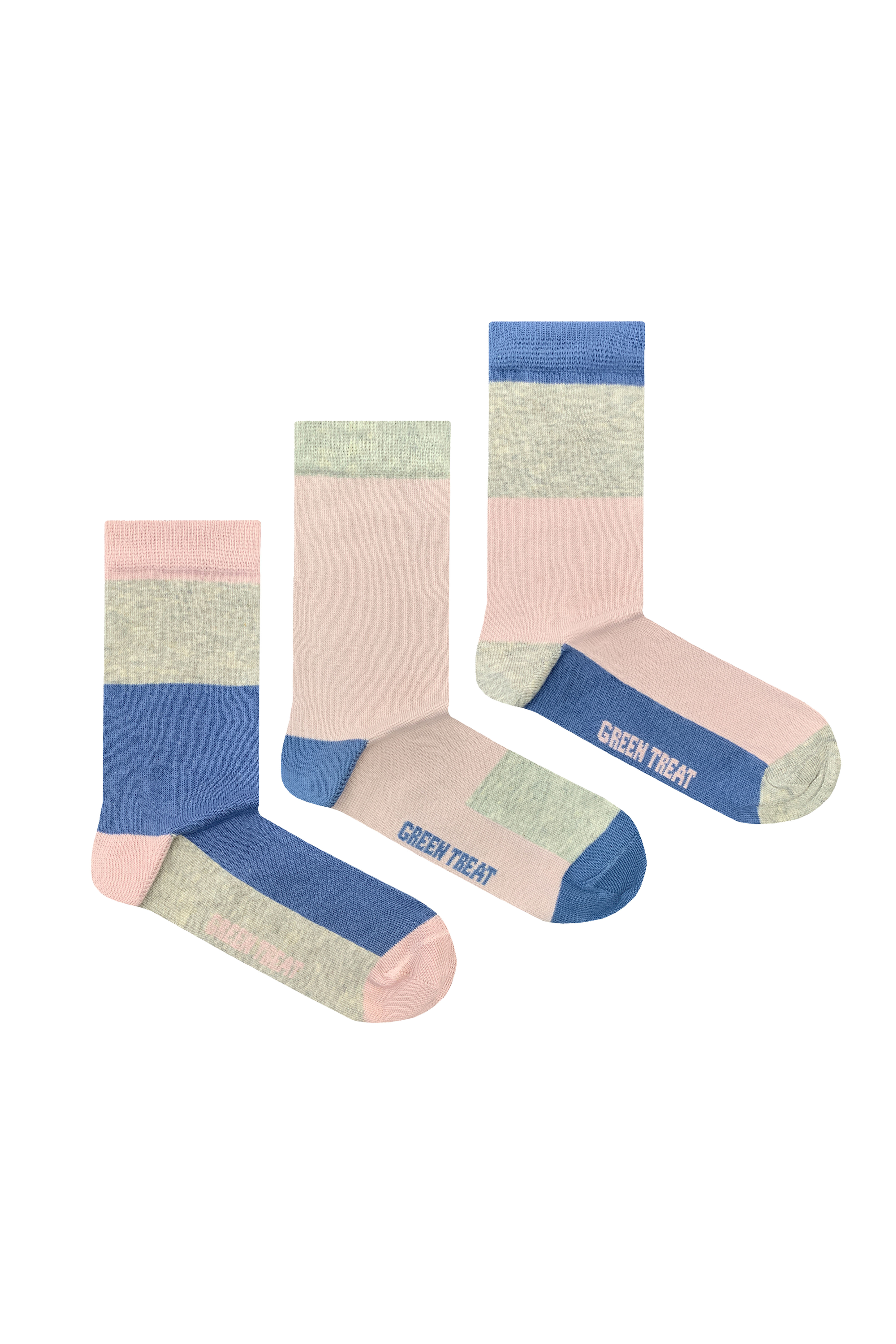 Girls Multi-Coloured Organic Cotton Socks 3pk
