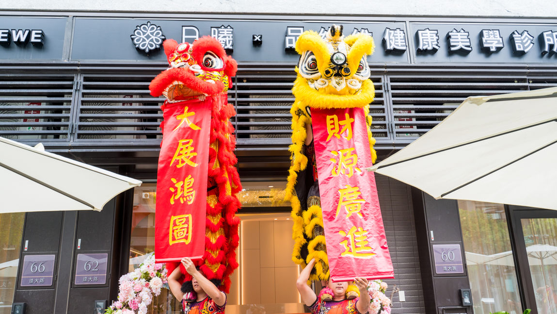 開幕舞獅表演,台中開幕
