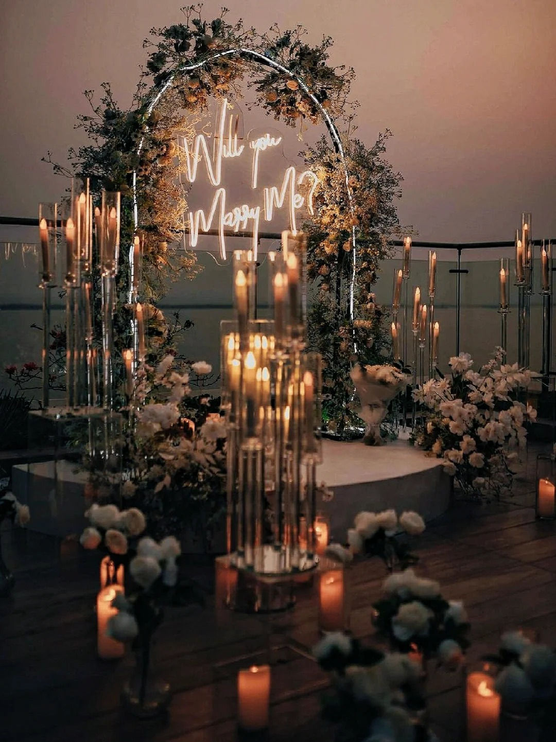 美式戶外求婚佈置