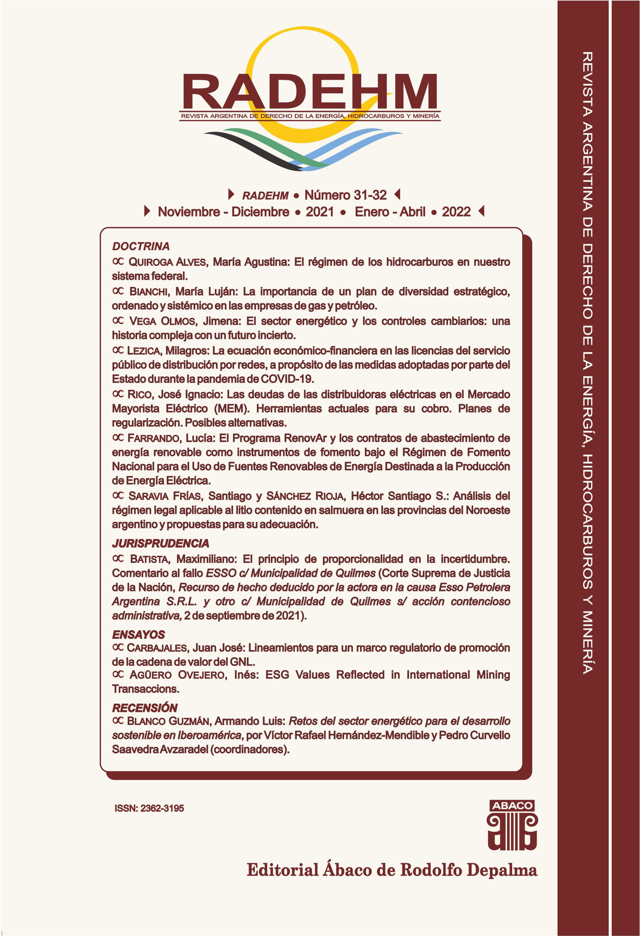 RADEHM  Número 31-32  NOVIEMBRE - DICIEMBRE 2021 / ENERO - ABRIL 2022