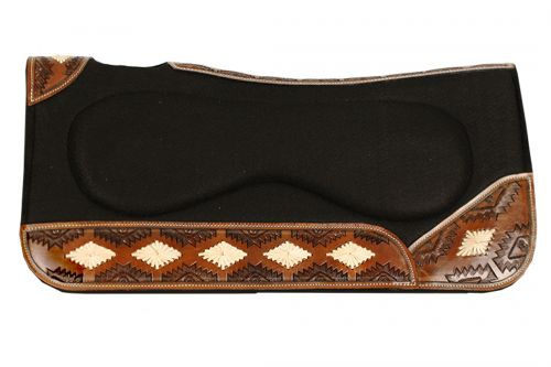 Showman 31" x 32" x 1" Southwest designed contoured felt saddle pad