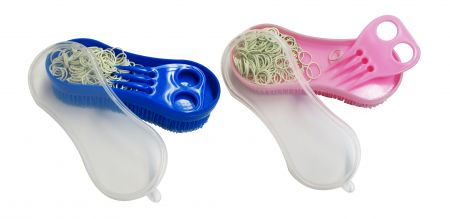 Stiff Bristle Curry Brush w/Rubber Band and Comb