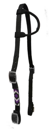 Thumbnail: Showman Nylon Headstall w/Beaded Cheeks