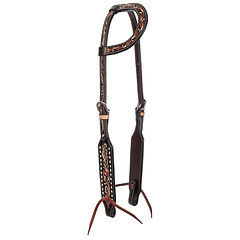 Têtière De Cheval Western AD American Darling - Cuir Véritable Américain - Taille Standard