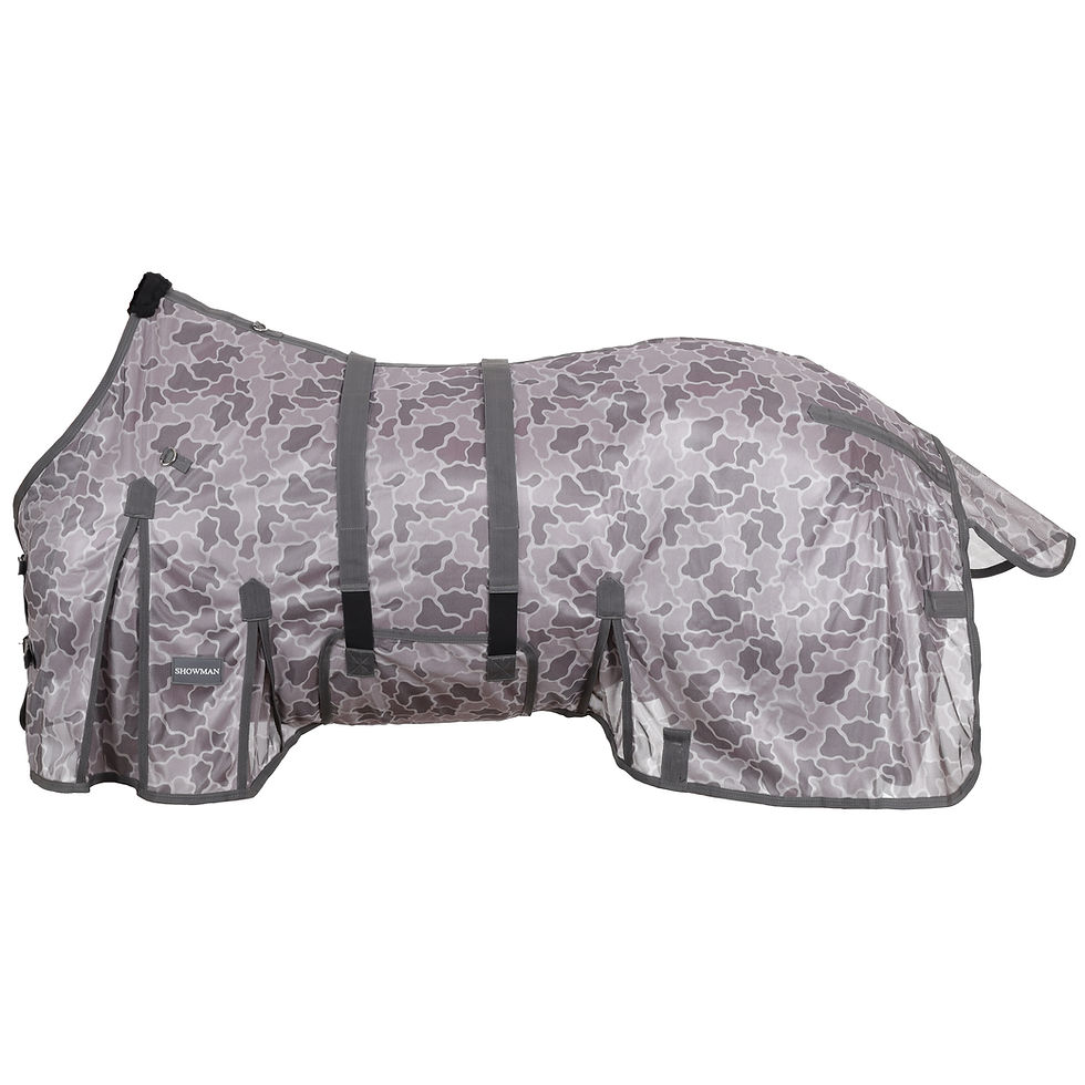 Thumbnail: Showman Retro Camo Mesh Fly Sheet with Detachable Neck Cover