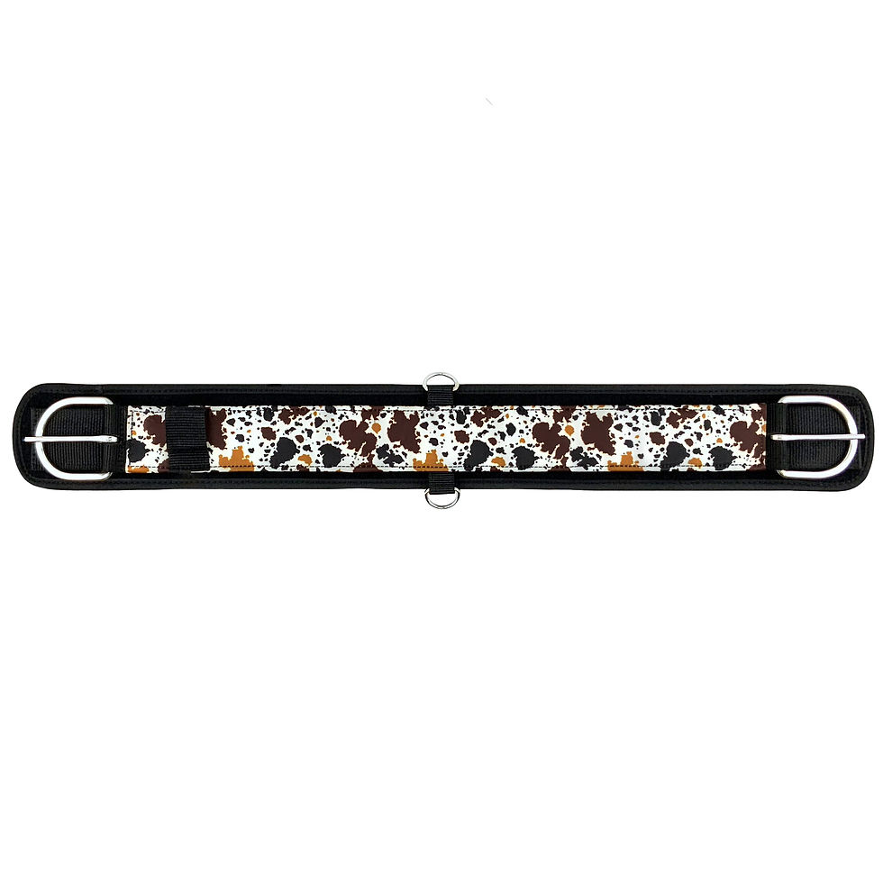 Showman Cow Print Neoprene Bottom Girth